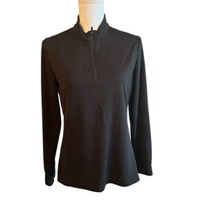 Nike Pro Dri-FIT Half Zip Pullover Running Training Top Black Womens Medium